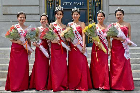Honolulu Hawaii Cherry Blossom Queen and Court