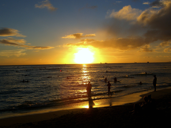 Waikiki Beach at Sunset
