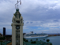 Aloha Tower and Cruise Ship