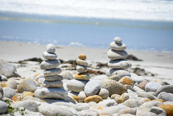 Stone Cairns at Pebble Beach