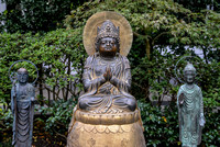 Trio of Buddhist statues at Hase-dera