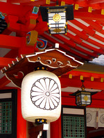 Lantern at Ikuta Shrine
