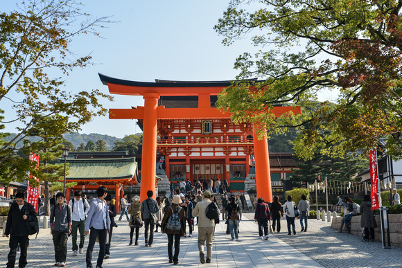 Giant Torii in front of Fushimi Inari Taisha