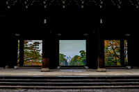 Looking out at Kyoto from Sanmon Gate - Chionin