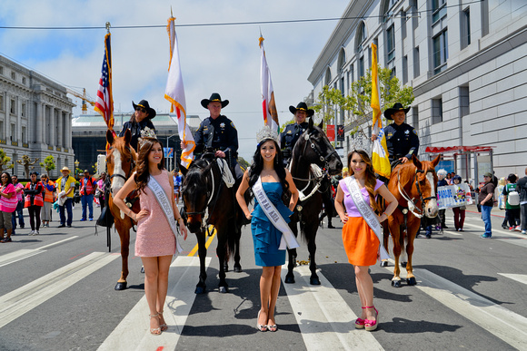 Trio of Lovely Young Ladies with SFPD
