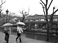 Rainy day walk in Kurashiki