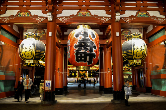Hozomon Gate of Sensoji at Night